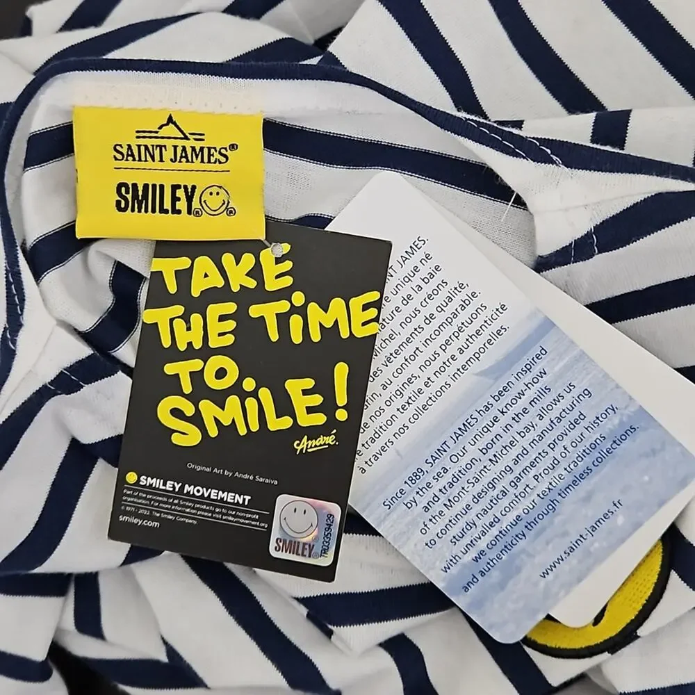 Saint James x Smiley Iconic Sailor Navy Striped Long Sleeve Shirt |‎ Kid's 8